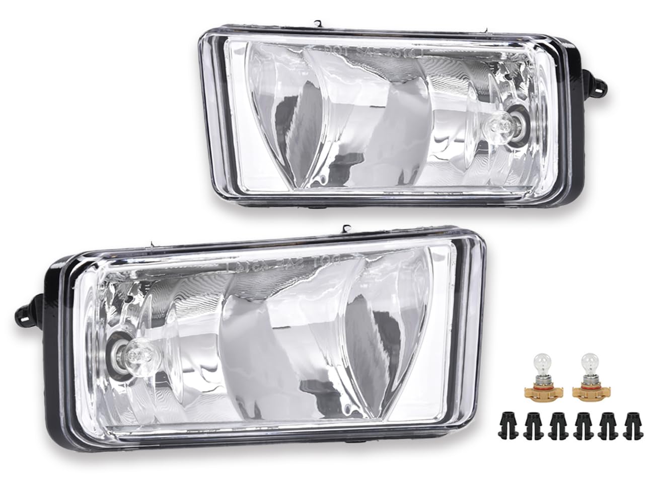 PIT66 Fog Lights Compatible with 2007-2015 Chevy Silverado 1500, Clear | Fit 07-14 Silverado 2500HD 3500HD/ 07-13 Chevy Avalanche/ 07-08 Cadillac