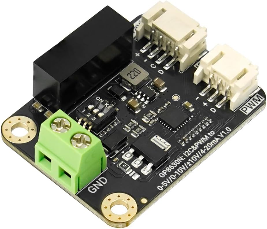 Gravity: GP8630N I2C/PWM to ±10V / 4-20mA DAC Module (16-bit)