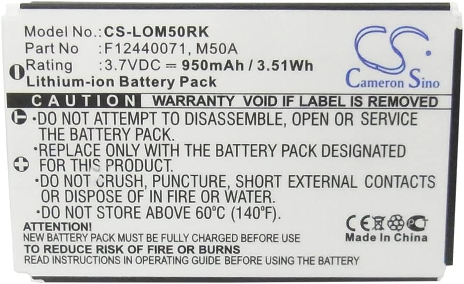 cs Replacement Battery for Logitech diNovo Edge,DiNovo Mini Wireless Keyboard,fit Part No 190304-2004 F12440071,M50A
