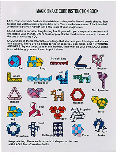 Fangfei Magic Snake 144 Twist Puzzle Twisty Toy Random Color Shipping #TOP7