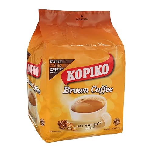 Café instantáneo marrón 4 Kopiko 3 en 1 (paquete de 4 x 10 bolsitas) Se envía desde California