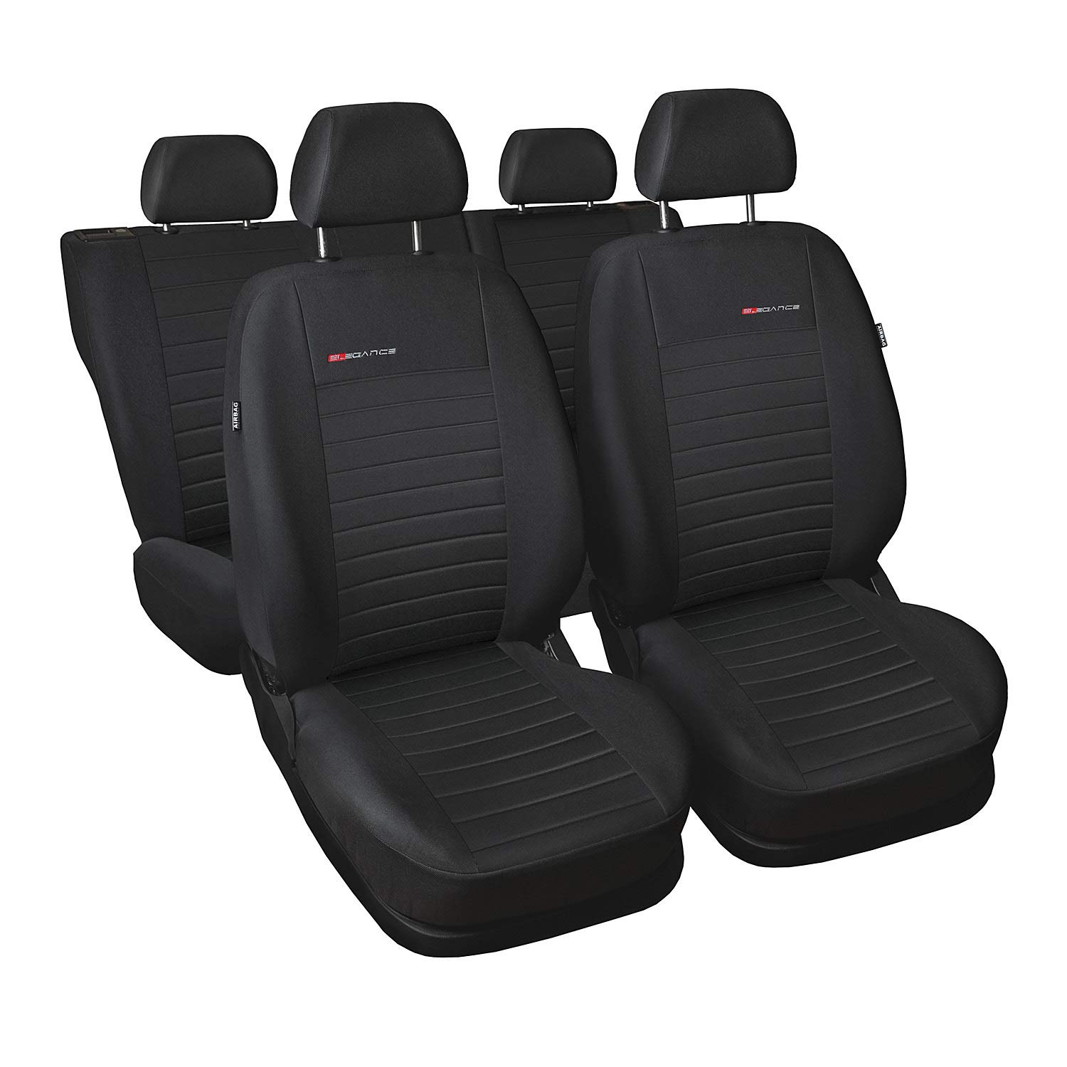 Fundas para asientos de coche de 5 plazas, color gris