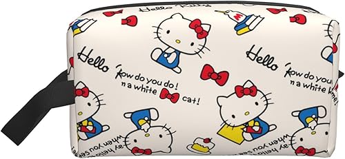 IXUNFOC Bolsa de cosméticos de dibujos animados, bolsa de maquillaje de viaje para gatos, bolsa de cosméticos de gran capacidad, bolsa de cosméticos