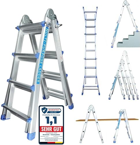 Échelle télescopique professionnelle en aluminium 