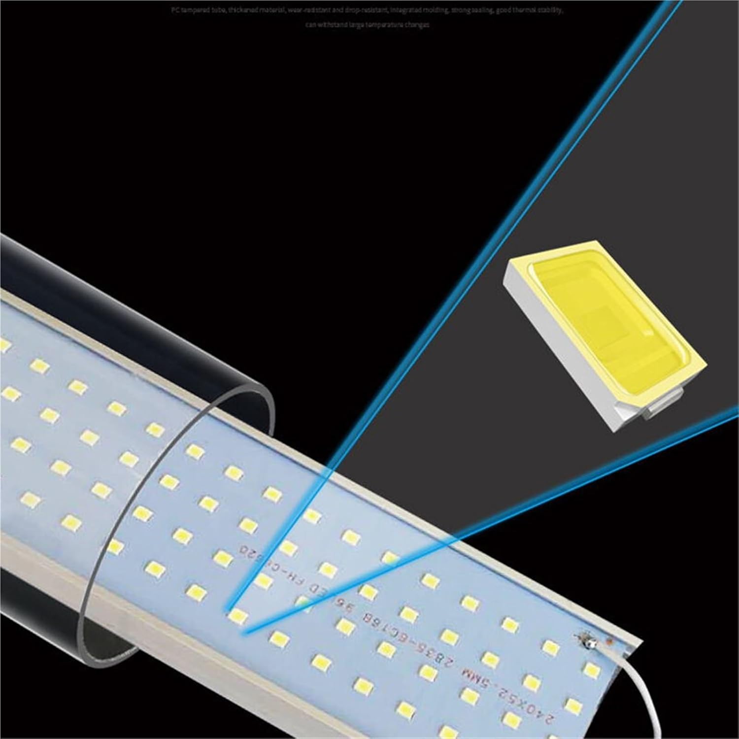 Waterproof Fluorescent Machine Working Lamp Led Lighting Fluorescent Lamp Computerized Numerical Control Processing IP65 24V110V220V(14W 450mm,24VDC)