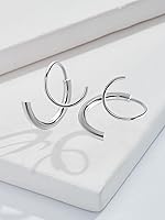 Vista 6 de 14K Gold Plated Ear Cuff Earrings for Women - Zircon Needle Claw Earrings - Dainty Minimalist Pierced Rhinestone Wrap Cuffs - Trendy