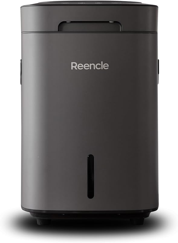 Reencle Prime Electric Composter - 14L Kitchen Composter, Decomposes Up to 2.2 lbs Food Waste Daily, Odorless Indoor Composting with Whisper-Quiet Technology & Rapid Decomposition (Silver)