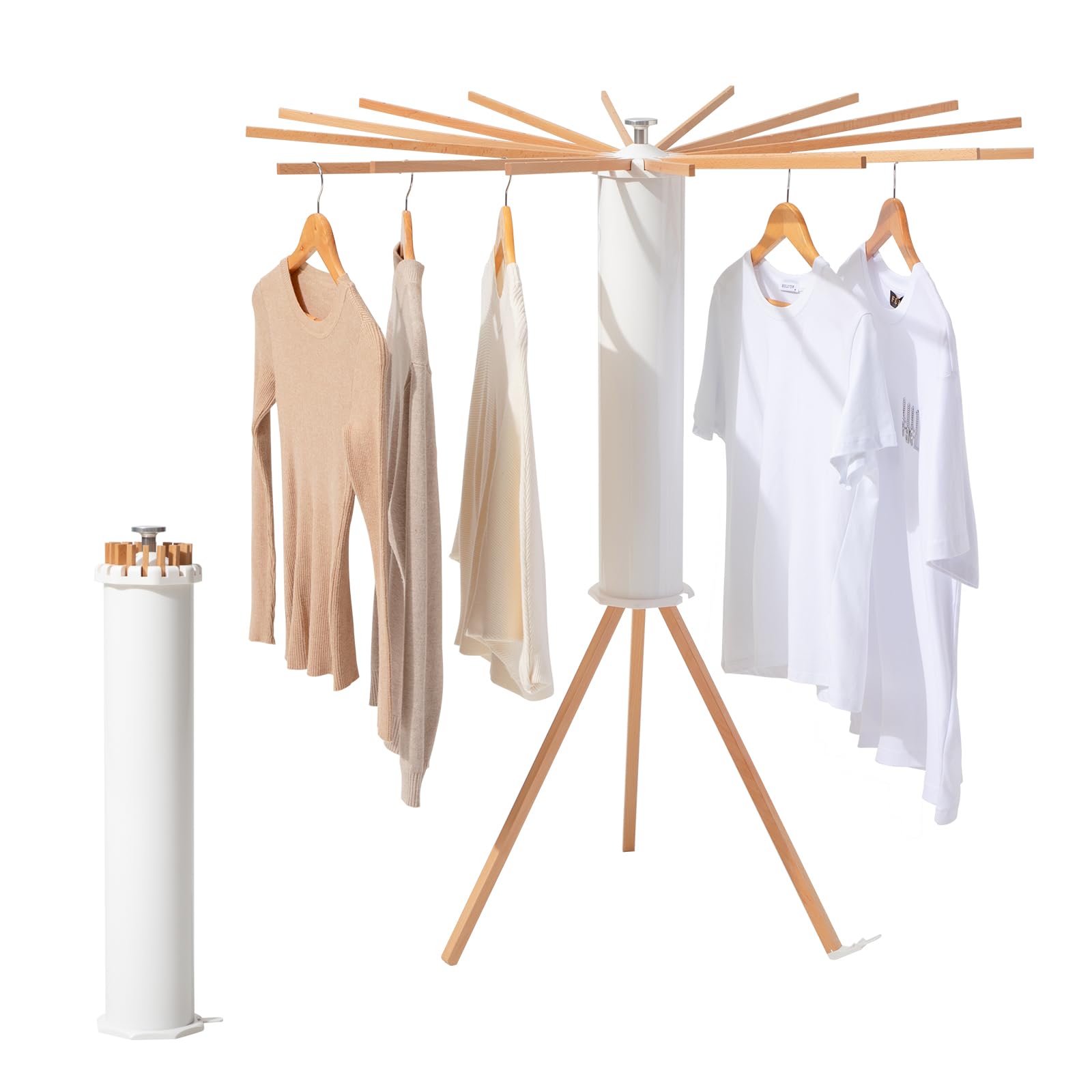 Greeze Tripod Clothes Drying Rack, Foldable Drying Rack Laundry Portable Drying Rack Indoor and Outdoor Use Octopus Drying Rack for Clothes Space Saving