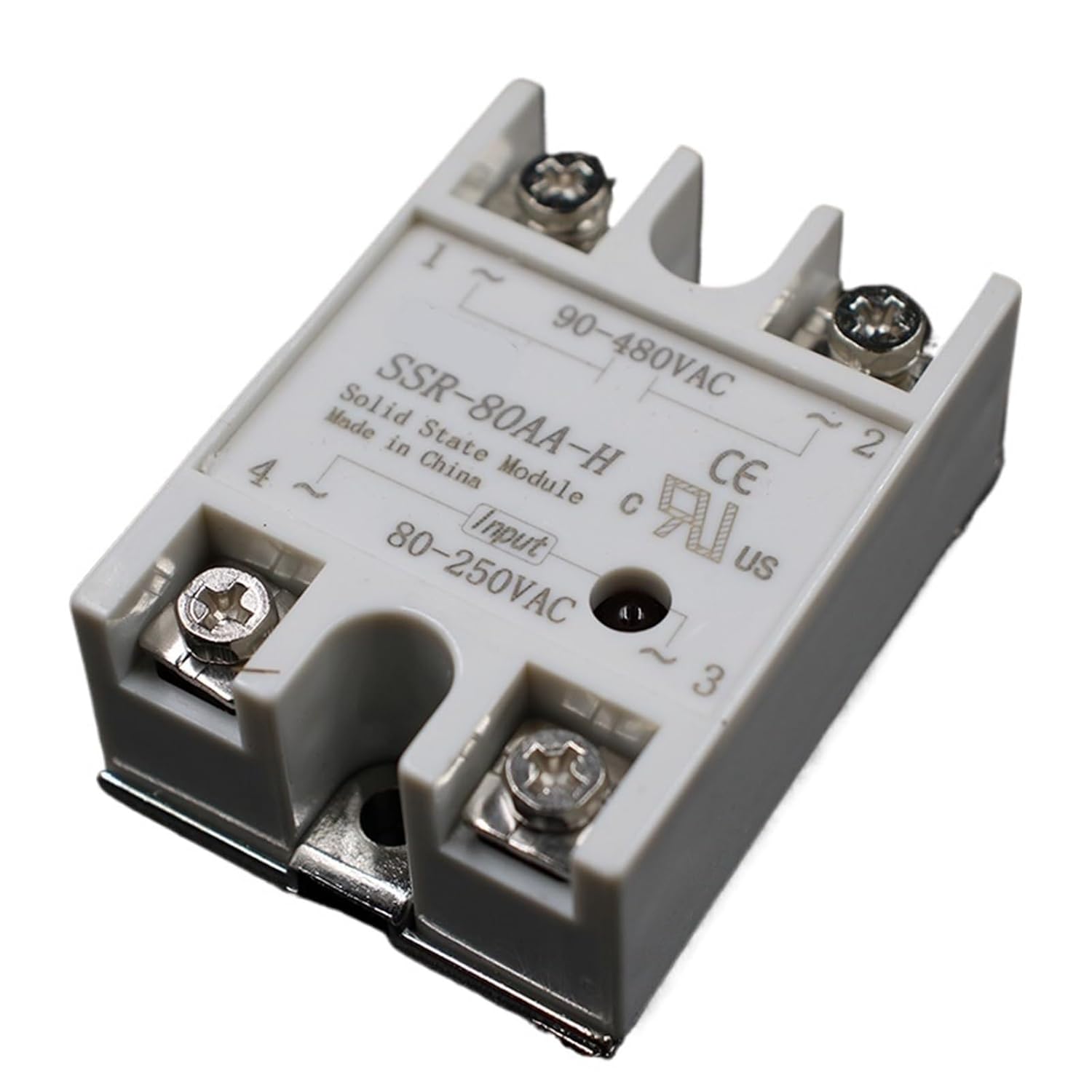 1PCS Solid State Relay SSR-80AA-H 80A 80-250V AC to 90-480V AC SSR 80AA-H Relay Solid State Resistance Regulator