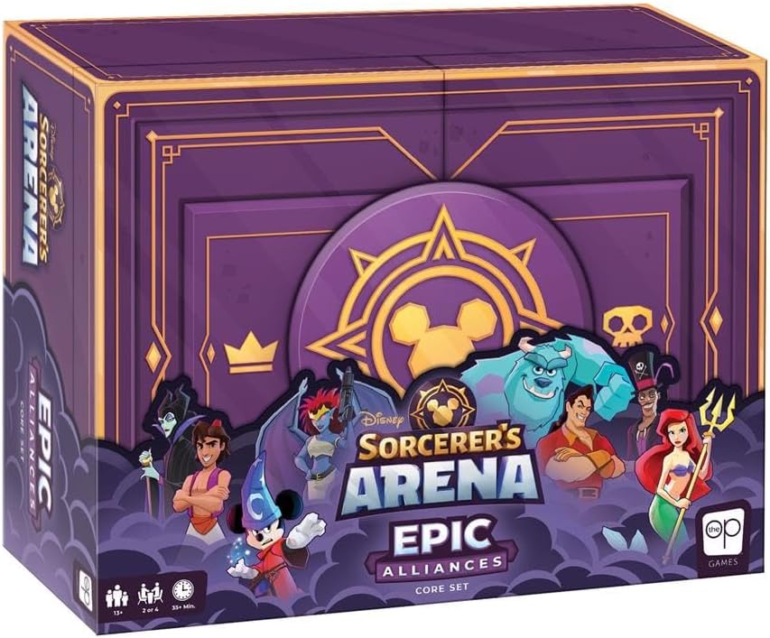 Disney Sorcerer's Arena: Epic Alliances Core Set | Strategy Board Game for 2 or 4 Players Ages 13 & Up | Featuring Disney and Pixar Characters & Villains | Officially-Licensed Family Game