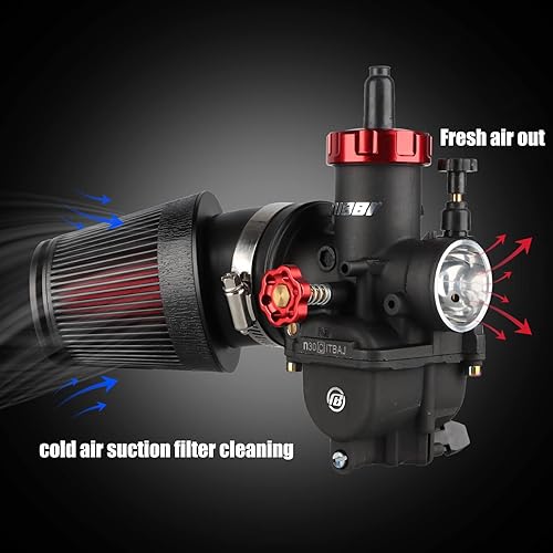 Miniatura 6 de NIBBI Filtro de aire de motocicleta de carreras, filtros de aire universales de 1.81 pulgadas para motocross, limpiador de carburador de motocross