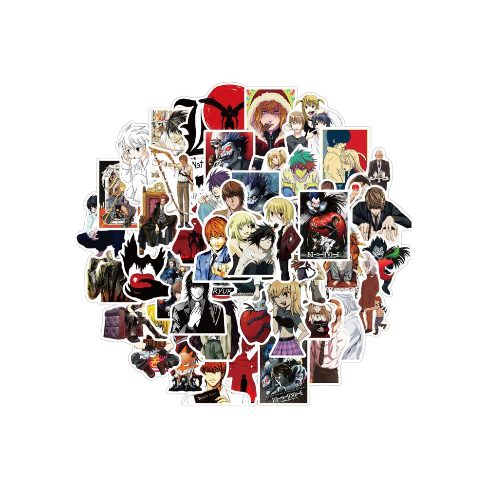 Rosetor Girls Multicolor 50Pcs Death Note Graffiti Sticker Laptop Guitar Skateboard Water Cup Waterproof Sticker