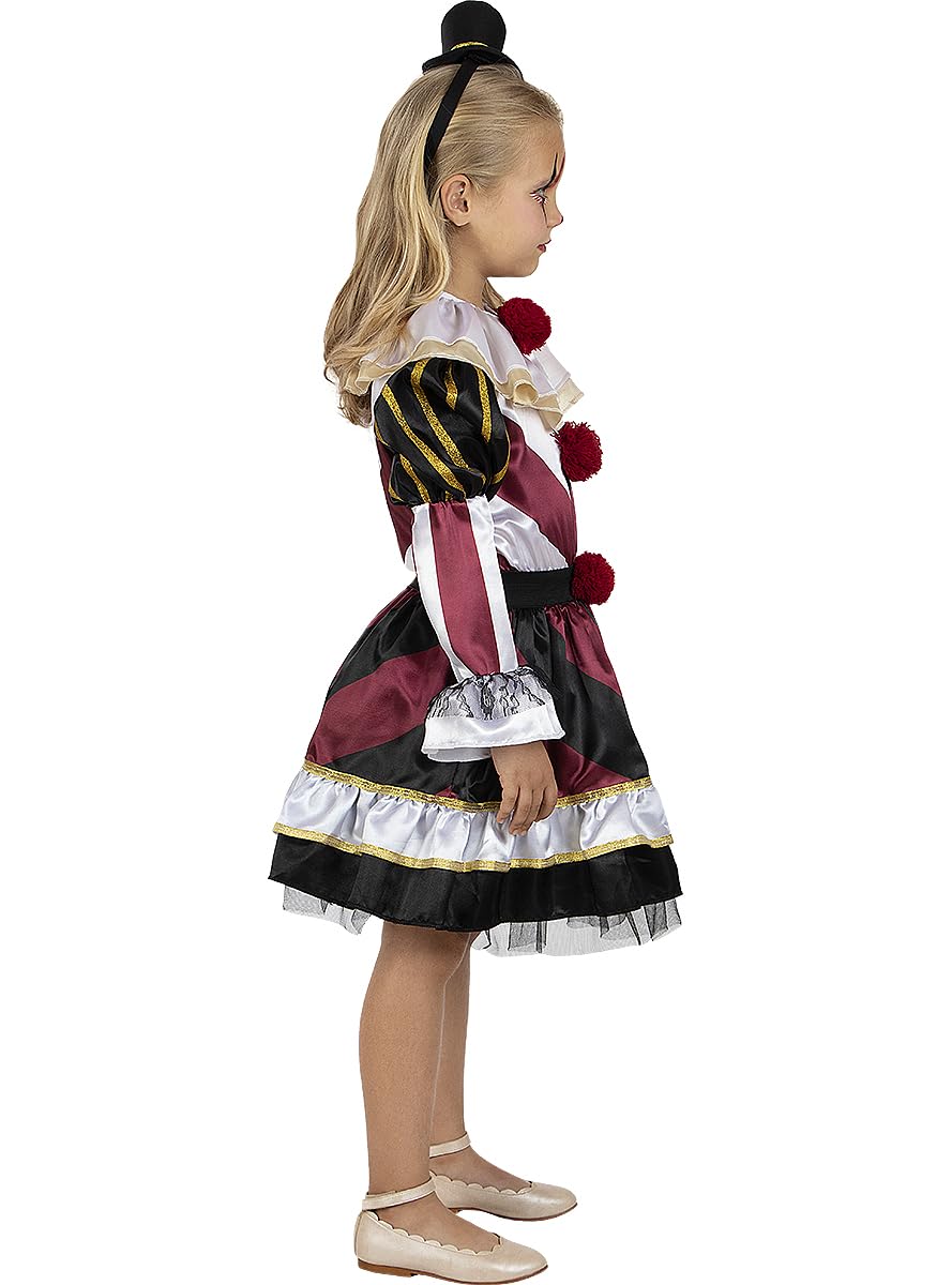 Funidelia | Costume da clown horror premium per bambina Pagliacci, Killer Clown, Halloween, Horror - Costume per bambini e accessori per Feste, Carnevale e Halloween - Porpora