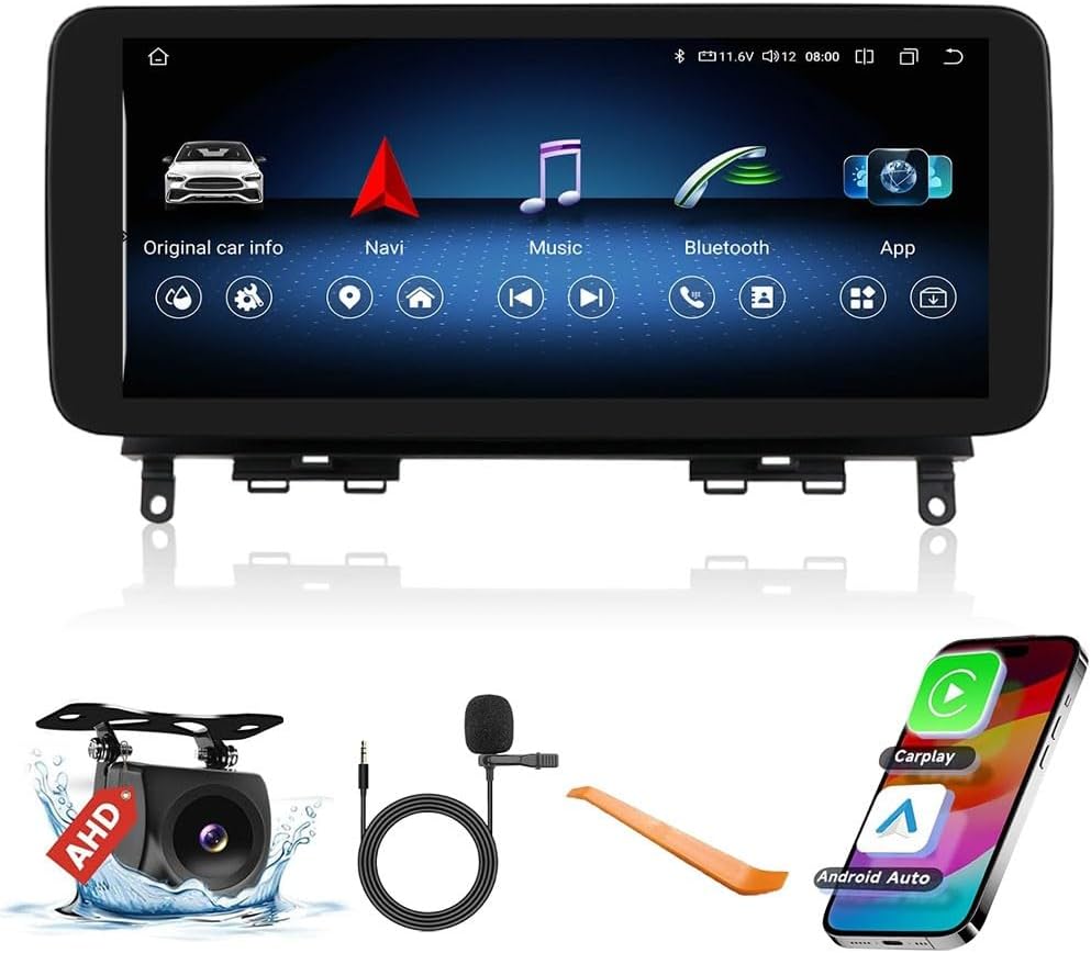 for Benz C Class 2007-2010 10.25" Octa Core 2G+32G Car CarPlay Android Auto Navigation Android Stereo GPS Radio Display IPS Touchscreen Headunit Tablet Media Player