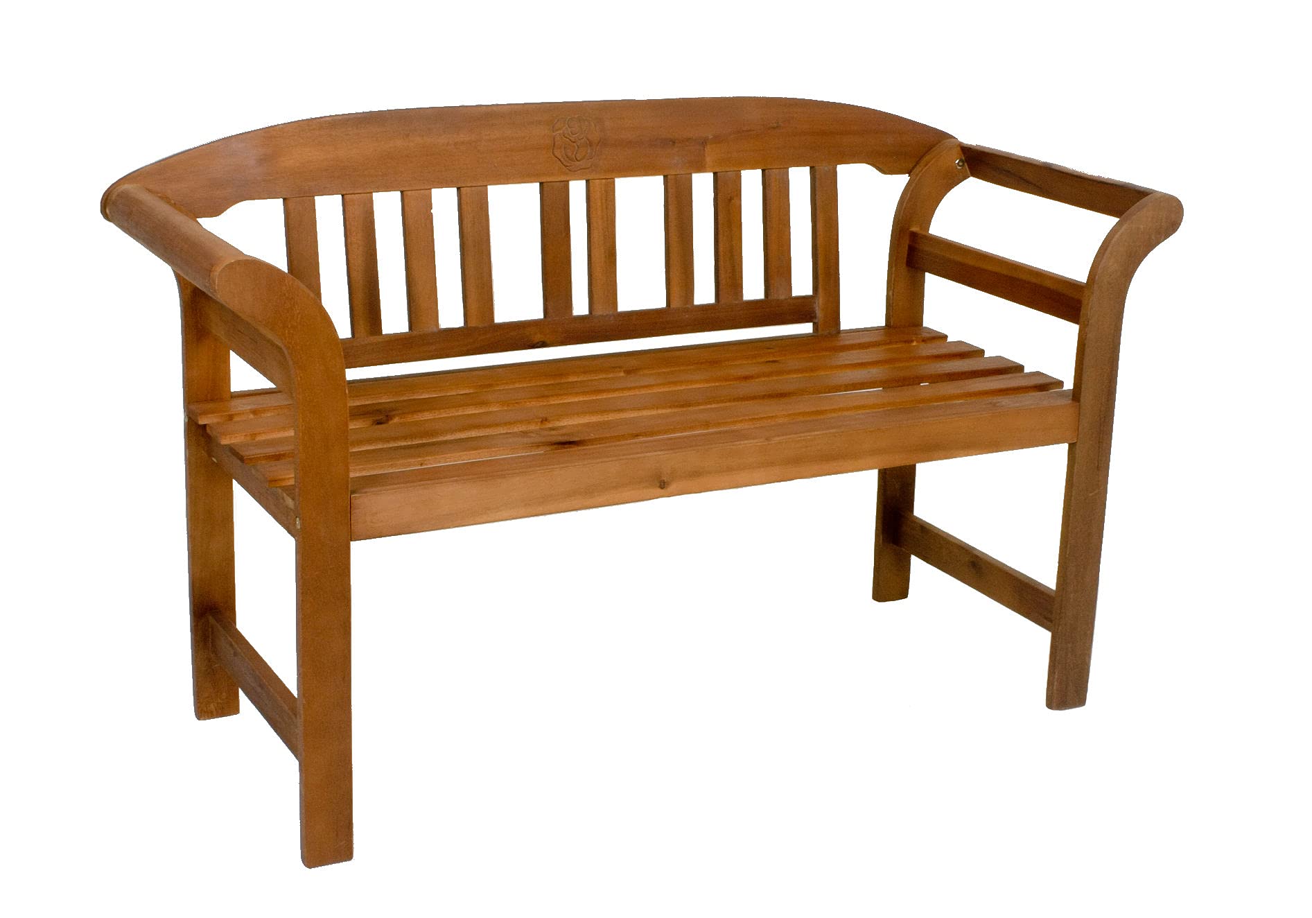 Spetebo Rosen Sitzbank Eukalyptus 2-Sitzer 130x82x45 cm