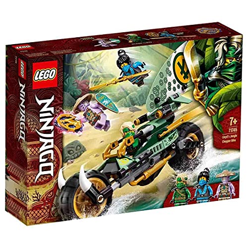 LEGO 71745 NINJAGO Lloyds Dschungel-Bike Bauset, Spielzeug Motorrad mit Lloyd und Nya Minifiguren
