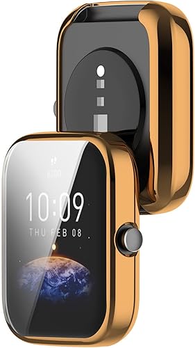 Miniatura 18 de Funda protectora de pantalla compatible con Amazfit Bip 3 Pro/Bip 3 Smart Watch Funda de TPU suave ultradelgado protector de pantalla para Amazfit