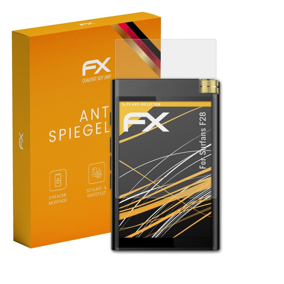 atFoliX Screen Protector compatible with Surfans F28 Screen Protection Film, anti-reflective and shock-absorbing FX Protector Film (3X)
