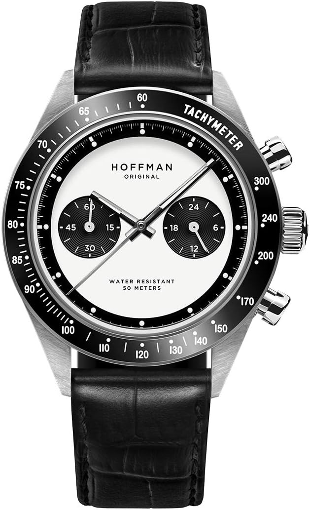 YEMA Rallygraf Alpine Chronographe Homme - Boîtier Acier 39mm, Mouvement Meca-Quartz VK64 - Bracelet Cuir Rallye - Montre Sport Vintage Inspirée Des Courses