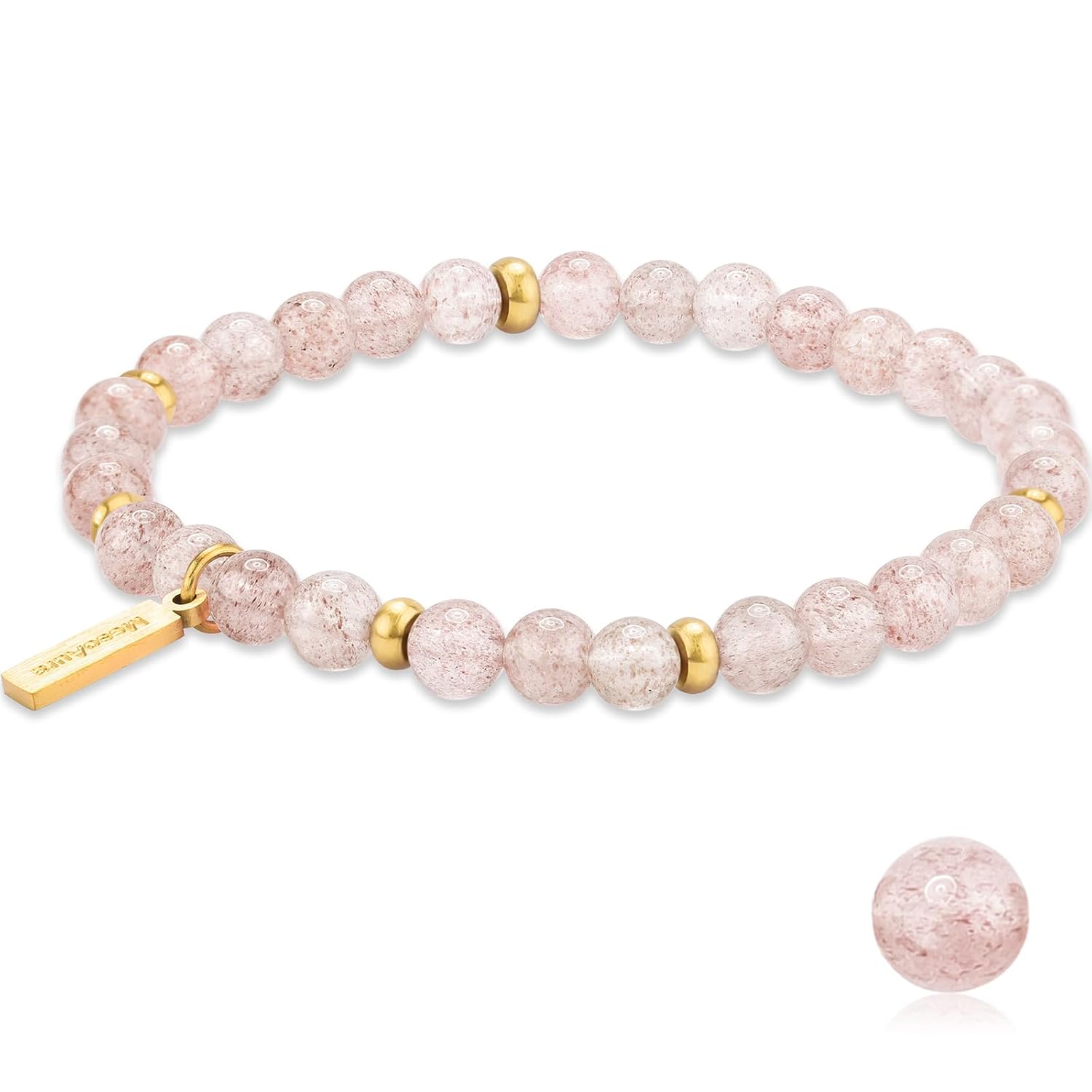 Natural Crystal Bracelet for Women & Men – Handmade Gemstone Beaded Stretch Bracelet, Polished Jewelry Gift, Heart Chakra Stone for Love,Friendship & Family - Image 10