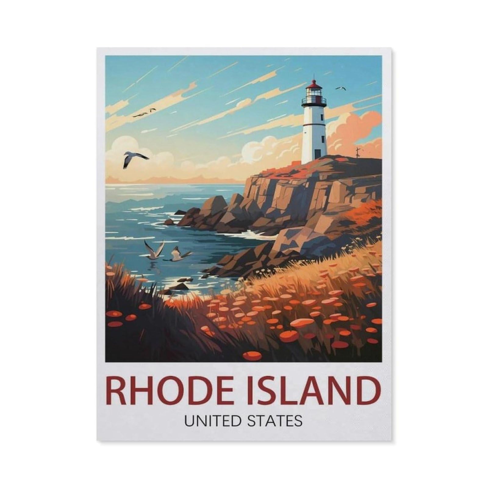 YYHMKBYY，Jigsaw Puzzle 1000 Pieces for Adults，Rhode Island，Teens Boys Girls Puzzles Difficult Challenging Puzzle for Party Games Kids Family Friends（50x70cm）-T69