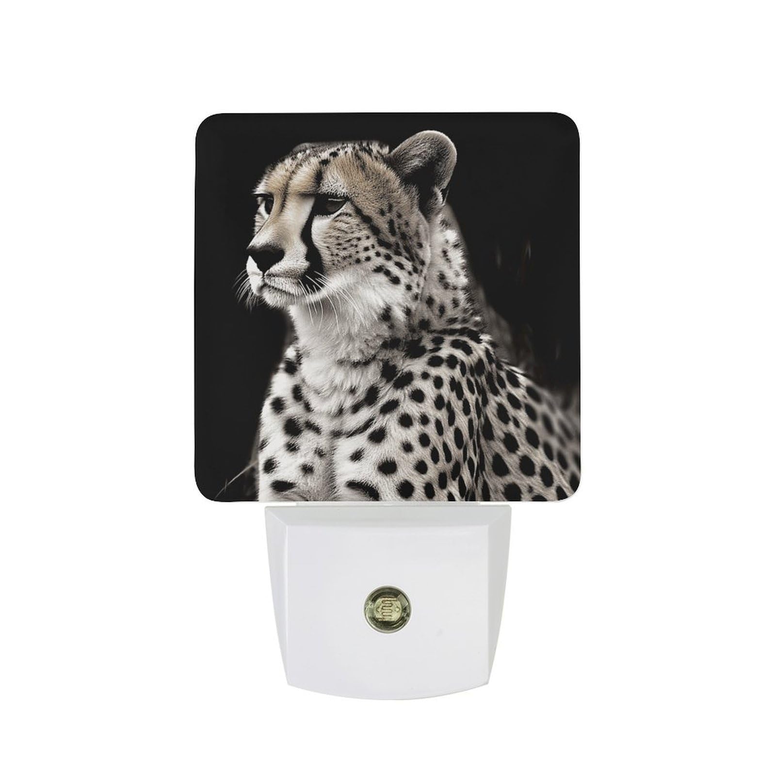 FodPand Night Light Plug Into Wall with Dusk to Dawn Sensor 0.5w Modern LED Cheetah Plug in Night Lamp Warm White Glow Nightlight for Bedroom Hallway Kitchen Bathroom Stairs Corridor