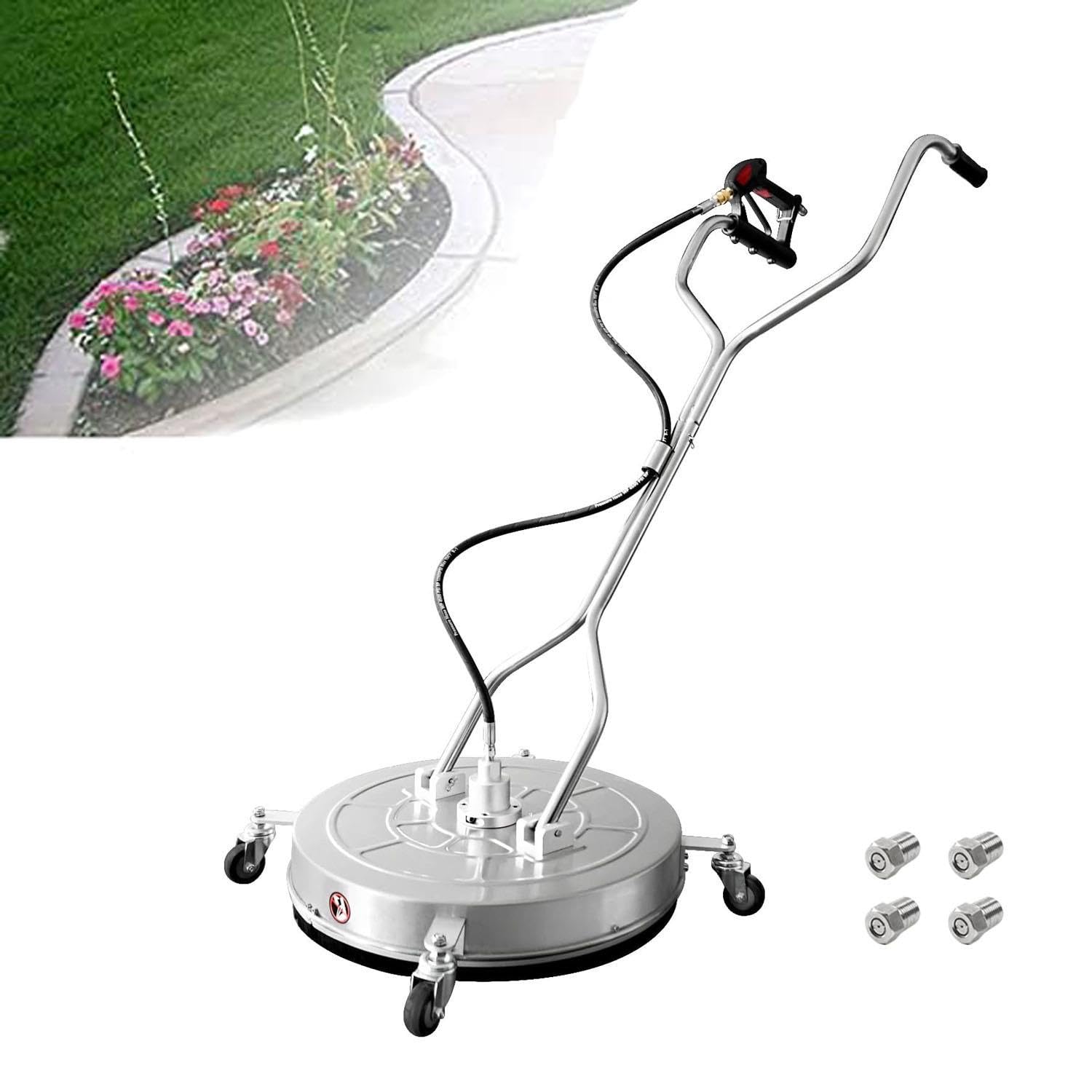 20/24 Pulitore Superficie per alta pressione, 4 Ruote, 2 Maniglie, Patio