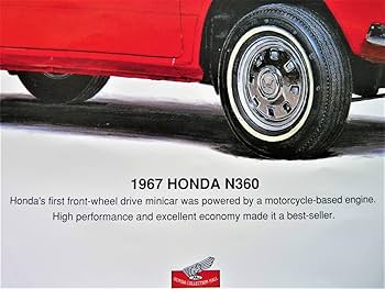 Amazon.co.jp: イラストポスター ホンダ N360 1967 ホンダ