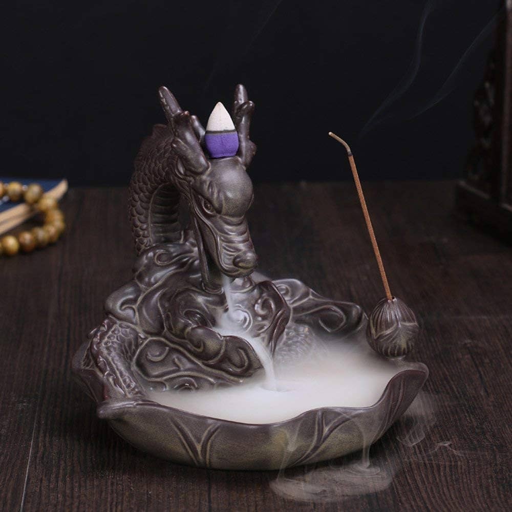 Dragon Incense Burner Ceramic Backflow Handcraft Incense