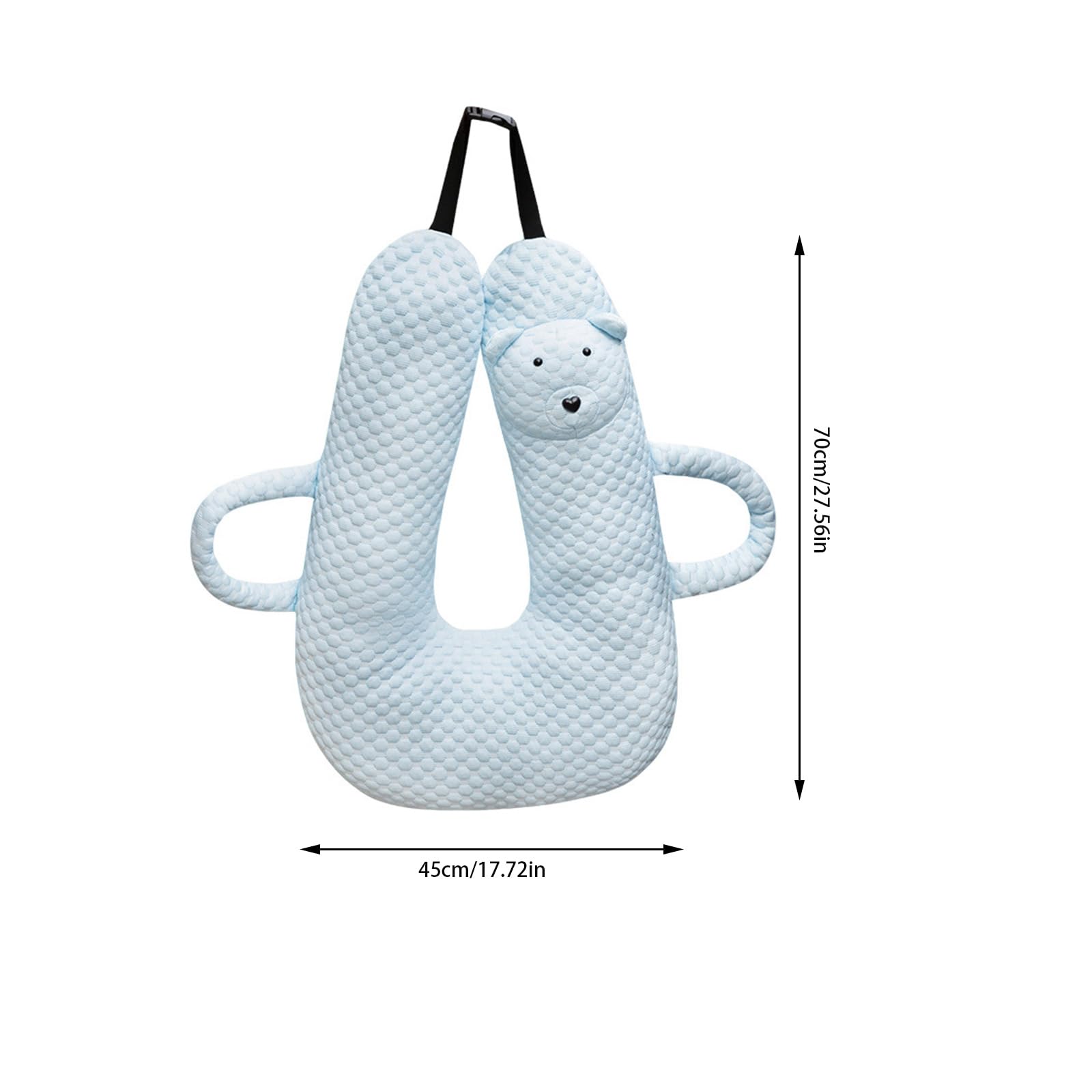 Cuscino Comfort da viaggio per veicoli, cuscino per collo e corpo in tessuto morbido, supporto a forma U, maniglie laterali, cuscino per dormire rilassante nel fine settimana Cuscino lato sedile