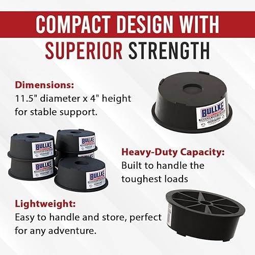 Miniatura 10 de Paquete de 4 soportes de bloque de remolque (fabricado en Estados Unidos más fuerte en el mercado) probado con almohadillas estabilizadoras de