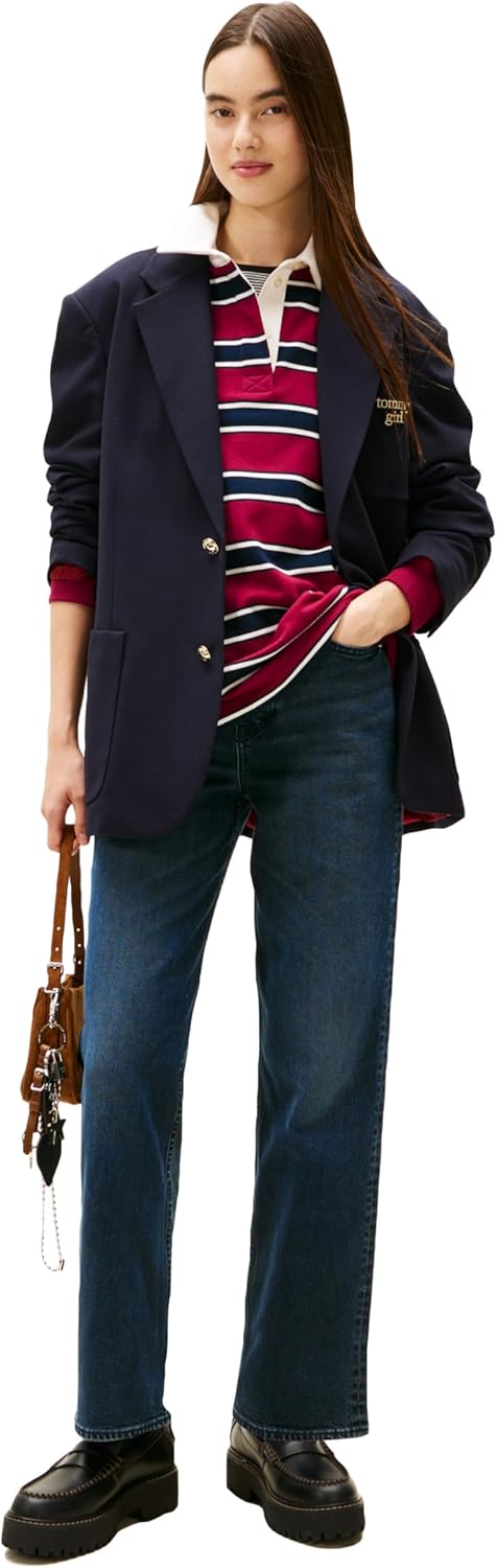 Tommy Jeans Womens Layla High Rise Slim Straight Jeans - Image 3