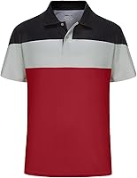 Vista 1 de TIHEEN Camisas polo de manga corta para hombre, absorben la humedad, camisas de golf de preformidad grandes y altas