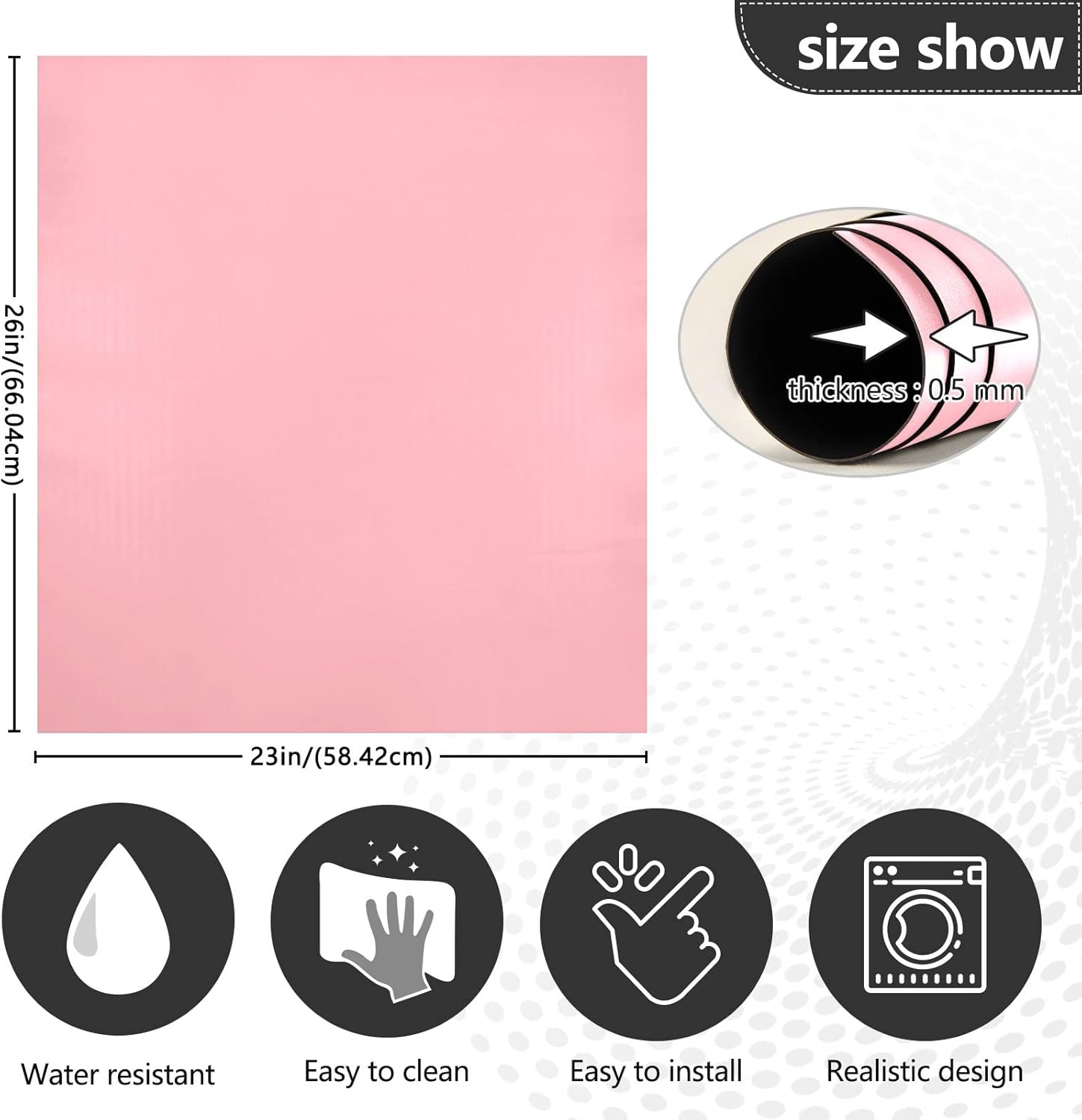 Light Pink Dishwasher Magnet Cover 23 x 26 inch Refrigerator Magnet Cover Kitchen Decoration 20821
