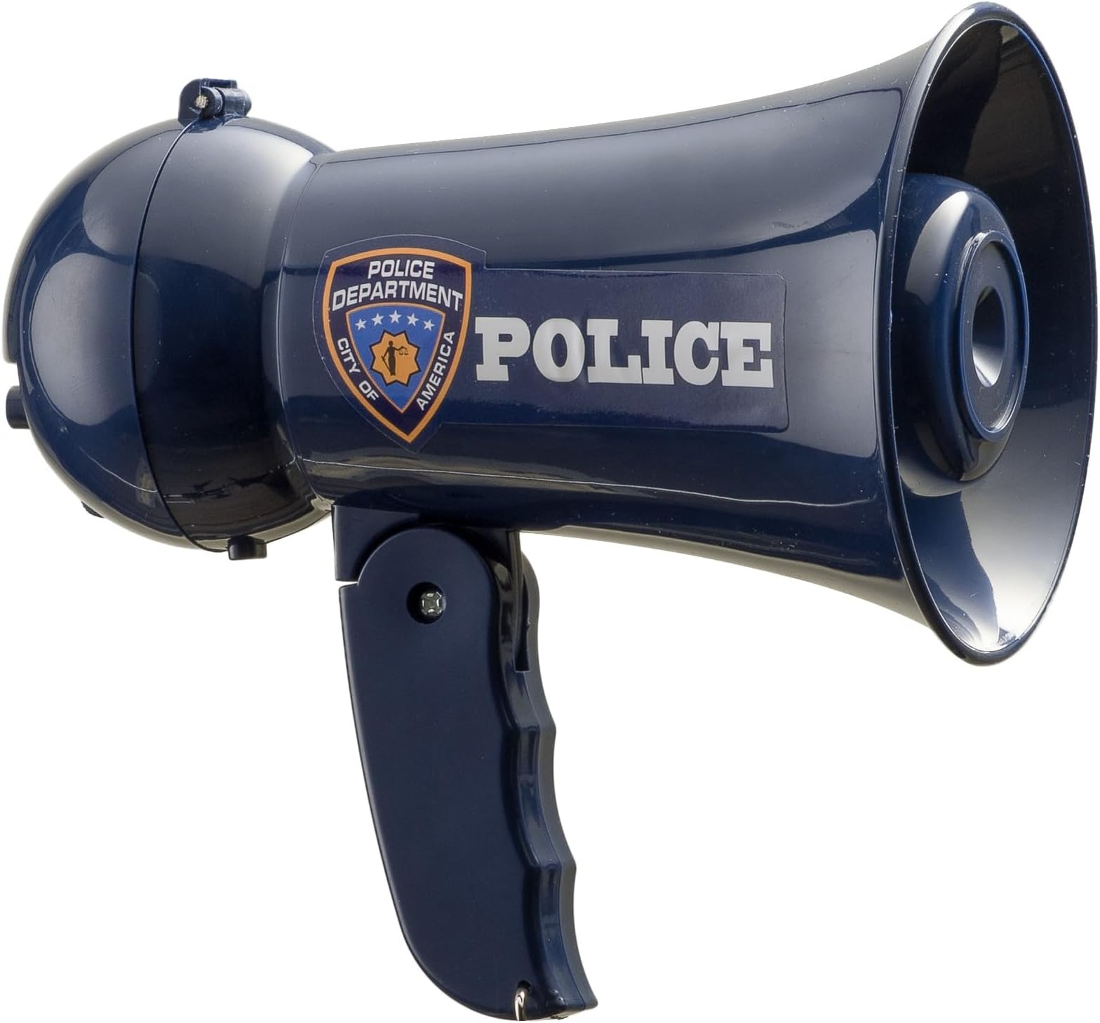 Dress Up America Pretend Play Officer's Megaphone with Siren Sound for Kids – Role Play Kids Bullhorn with Siren Sound and Handheld Mic Toy