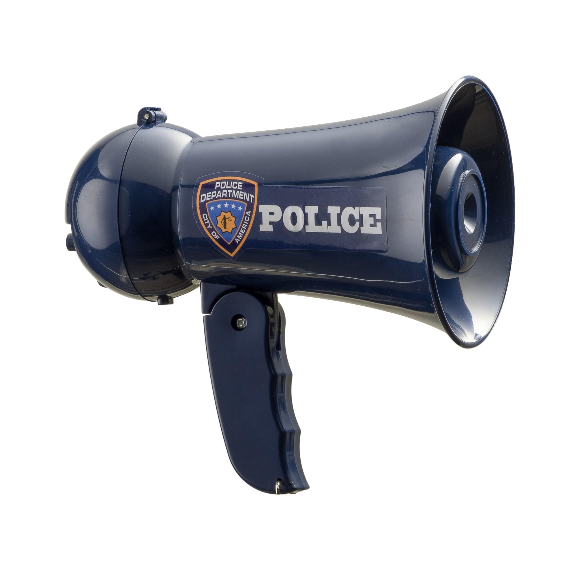 Dress Up America Pretend Play Officer's Megaphone with Siren Sound for Kids – Role Play Kids Bullhorn with Siren Sound and Handheld Mic Toy