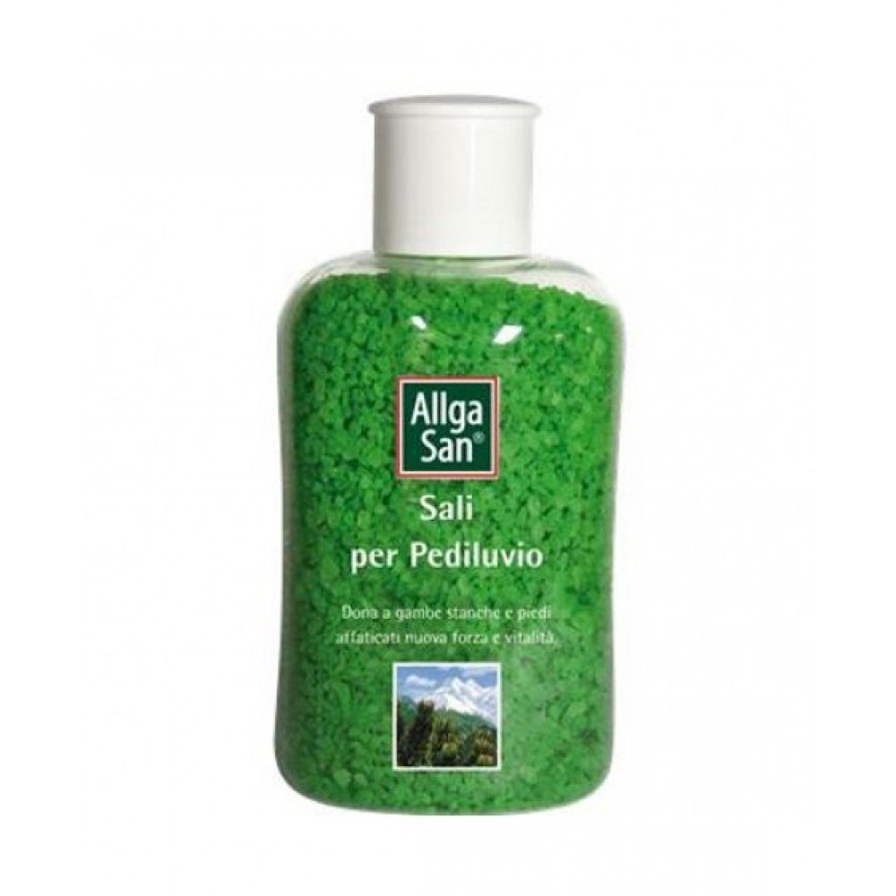 Allga San Sali da Bagno Per Pediluvio Piedi - ad Azione Igienizzante, Ammorbidisce i Piedi Secchi, Aiuta il Microcircolo, Contrasta l'Odore - Con Olio di Pino Mugo