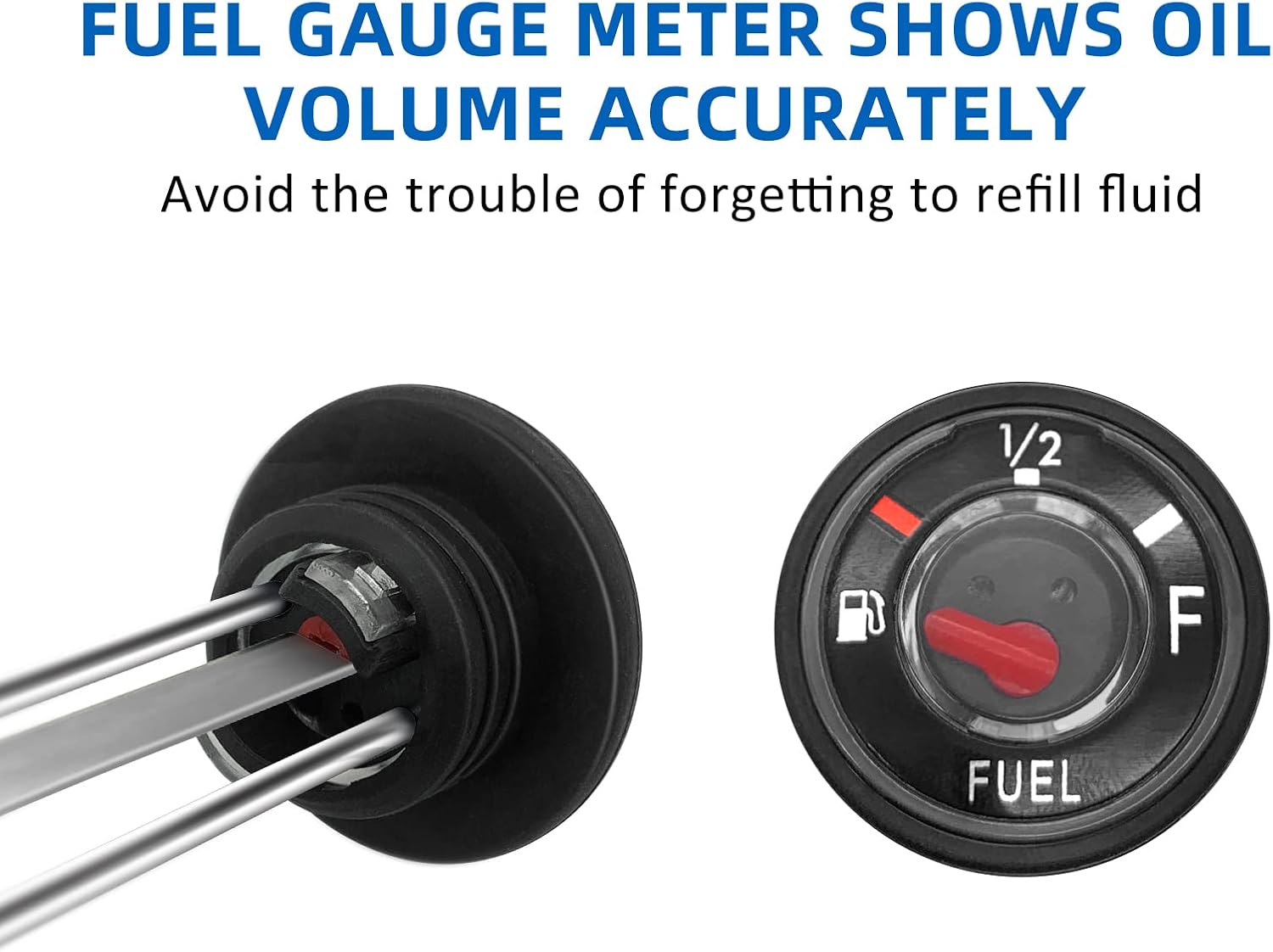 M MATI ATV Fuel Gas Tank Gauge Meter with Cap 52005-1121 52005-0735 52005-1086 for Kawasaki Bayou 220/250/300/400 KLF220/KLF250/KLF300/KLF400 Prairie 300/400 KVF300/KVF400