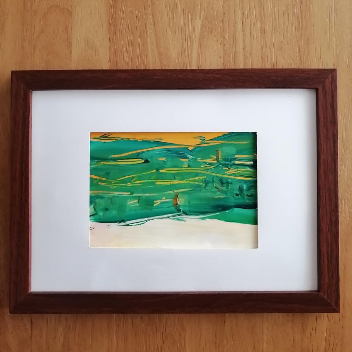 原画【グリーン】抽象画インテリア 絵画 手書き アートパネル 緑 原画