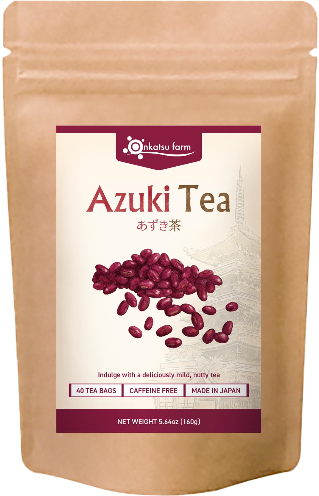 Amazon.com : Onkatsu Farm Azuki Bean Premium Japanese Tea Bags