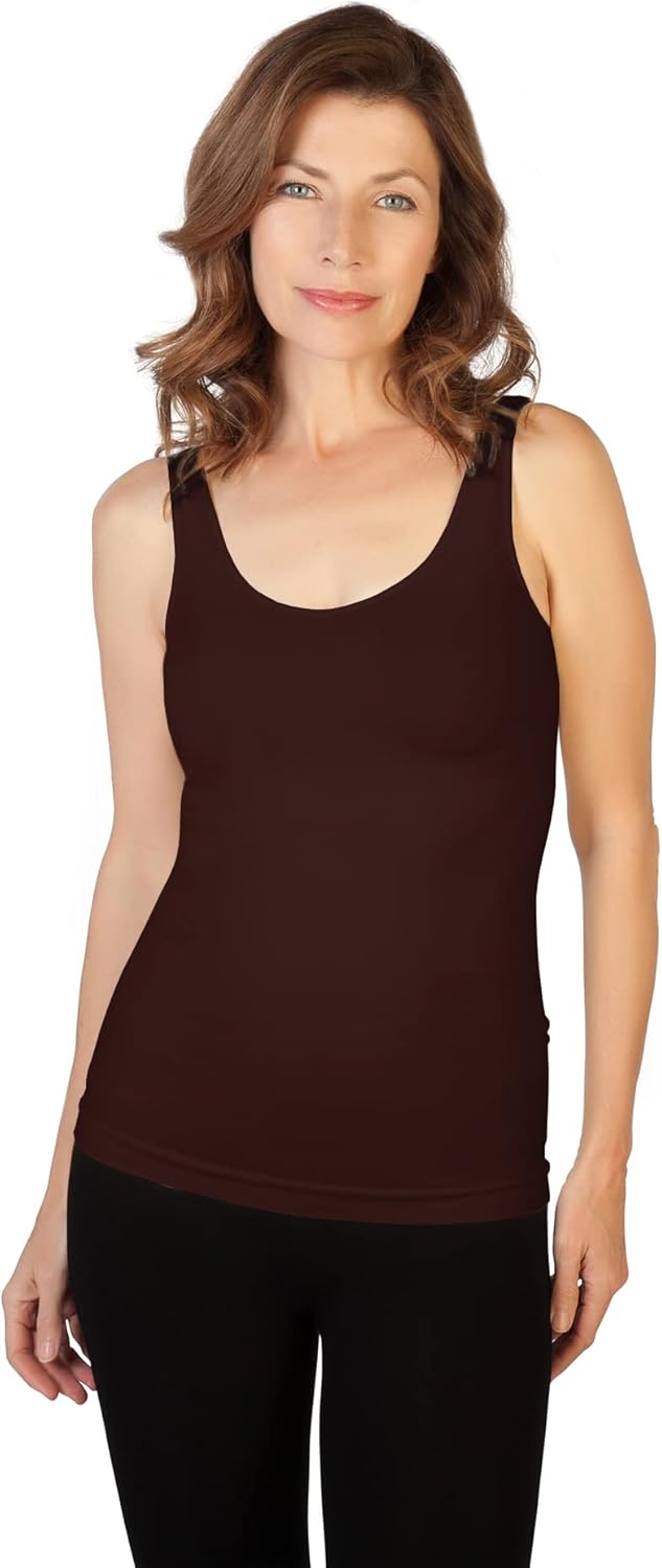 skinnytees Women's Basic Wide Strap Cami - Image 2