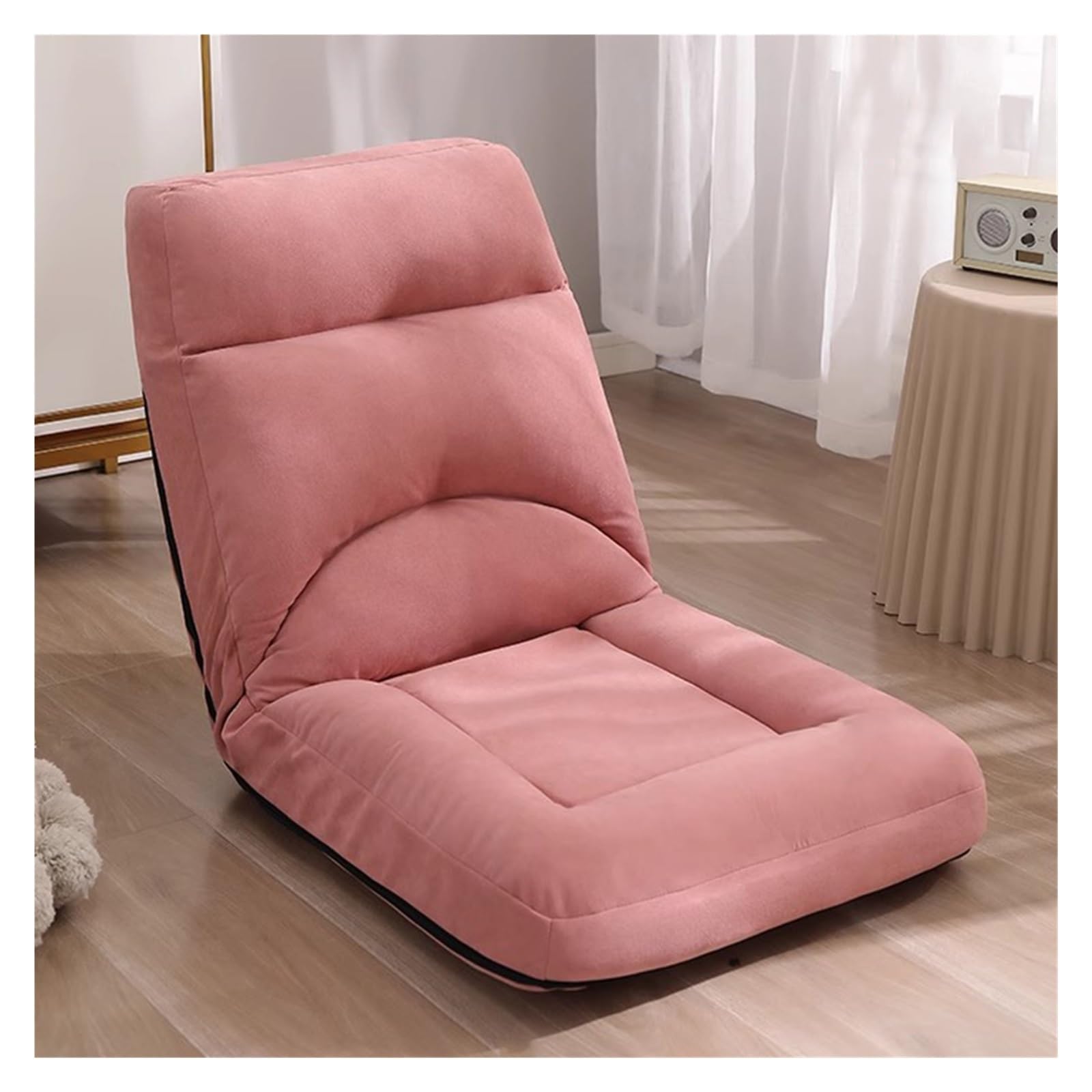 Canapé-lit réglable et inclinable fauteuil de sol pliable rose