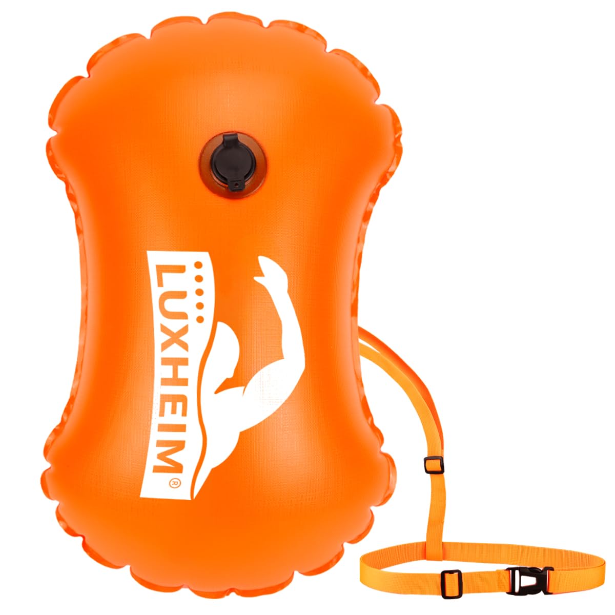 LUXHEIM Swim Buoy Tow Floats for Open Water Swimming Highly Visible Swim Float Waterproof Inflatable PVC Tow Float for Triathlons — image 1