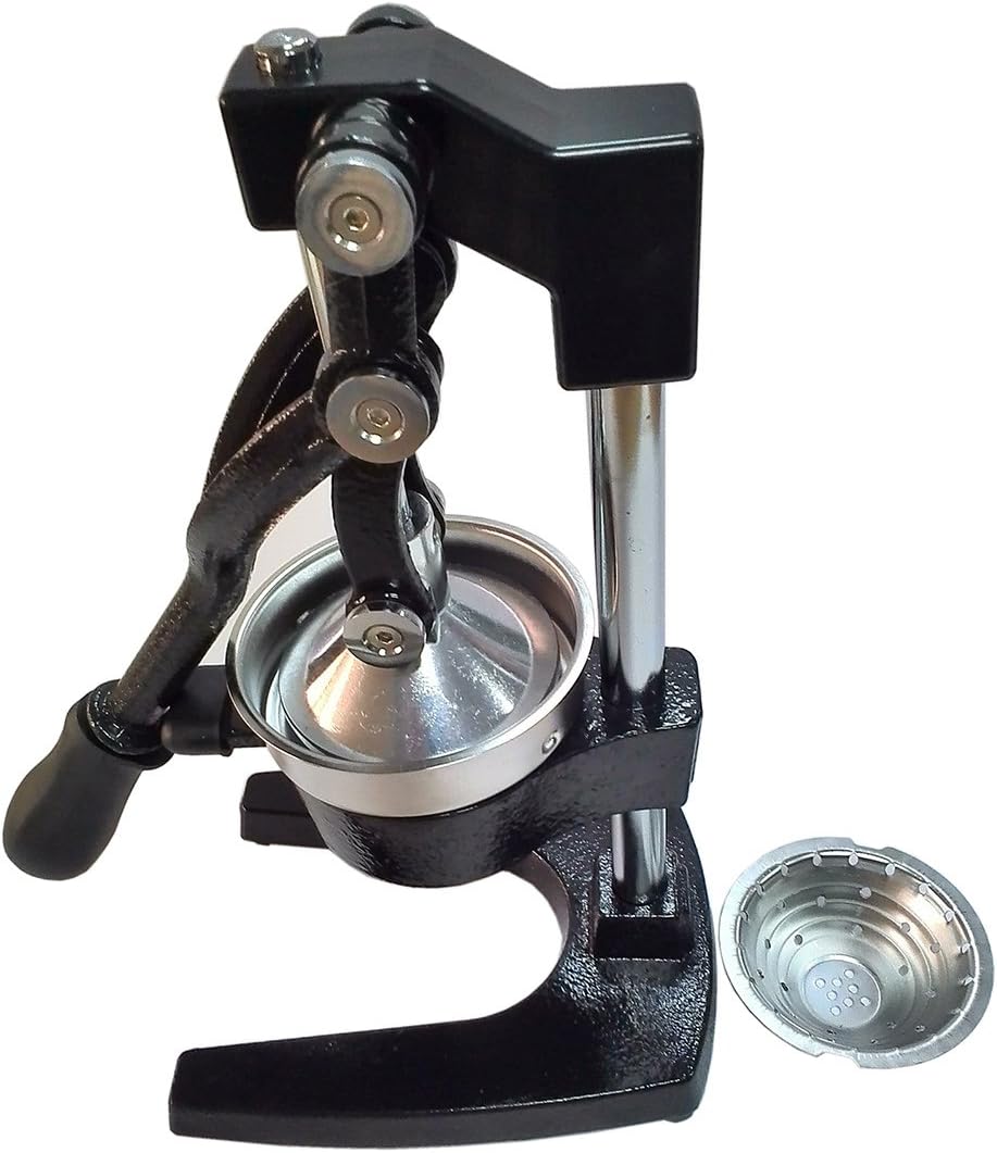 Commercial Manual Lever Press Citrus Juicer Heavy Cast Iron Steel Base and Stainless Steel Bowl