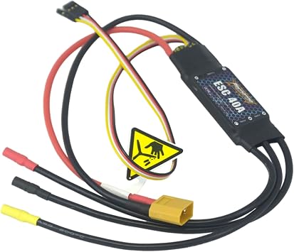 FMS Part PRESC008 Brushless ESC 40A with 4A SBEC for RC Airplanes 64mm F16 V2