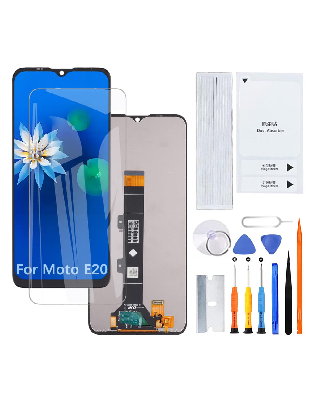 H&LYCYJ Schermo di ricambio per schermo LCD Moto E20 XT2155 XT2155-1 XT2155-3 XT2155-6