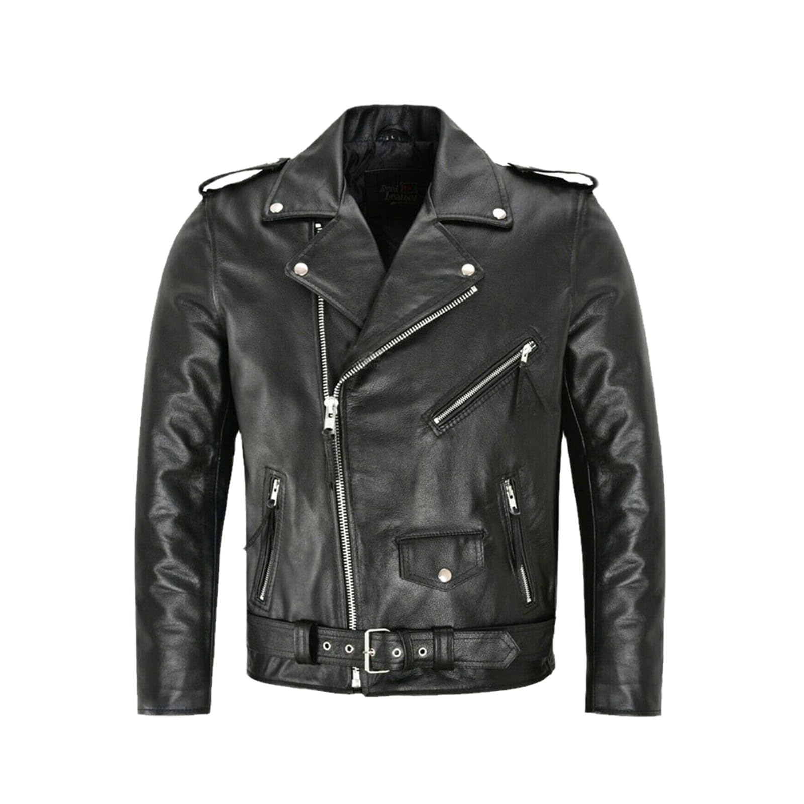 Autumn Winter Zipper Men's Leather Jacket Motorcycle PU
