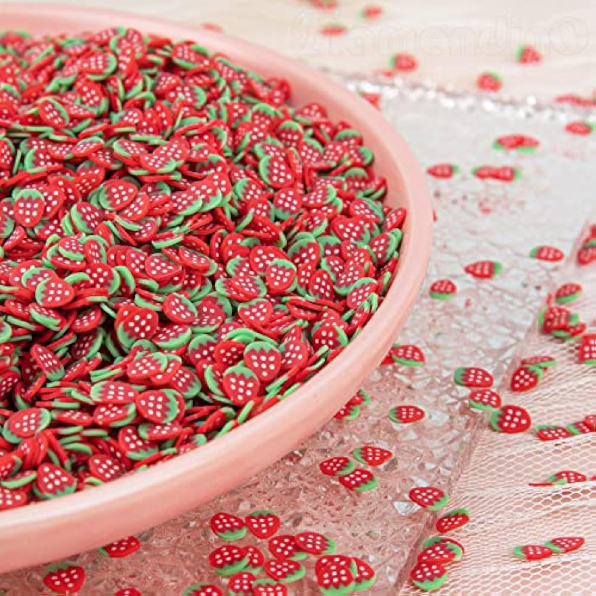 100g Strawberry Slime Charms for DIY Crafts