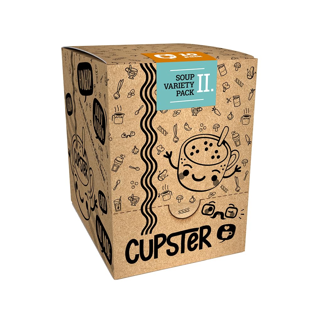 Mill & FolksCupster Instant Soup Variety Pack II. 10 Pack | Vegan & Gluten-Free