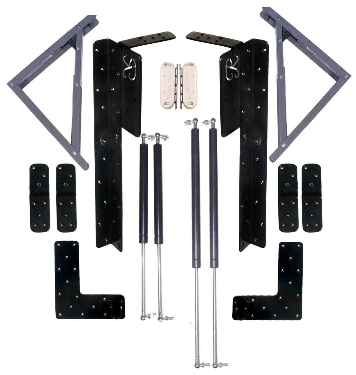 Wall Bed Murphy Bed Hardware Kit. DIY Folding Assemble Vertical King Size Metal Fitting Kit (Black)